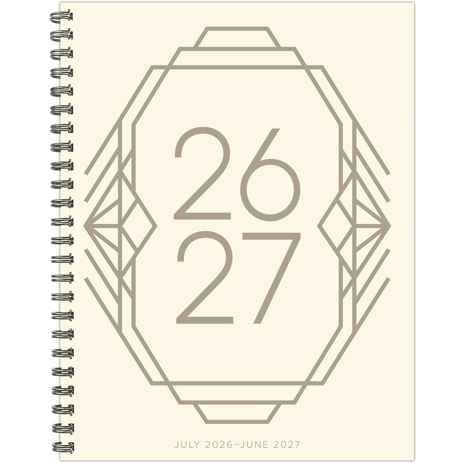 2026-2027 Willow Creek 8.5" x 11" Academic Weekly & Monthly Planner, Champagne Crest (65501)