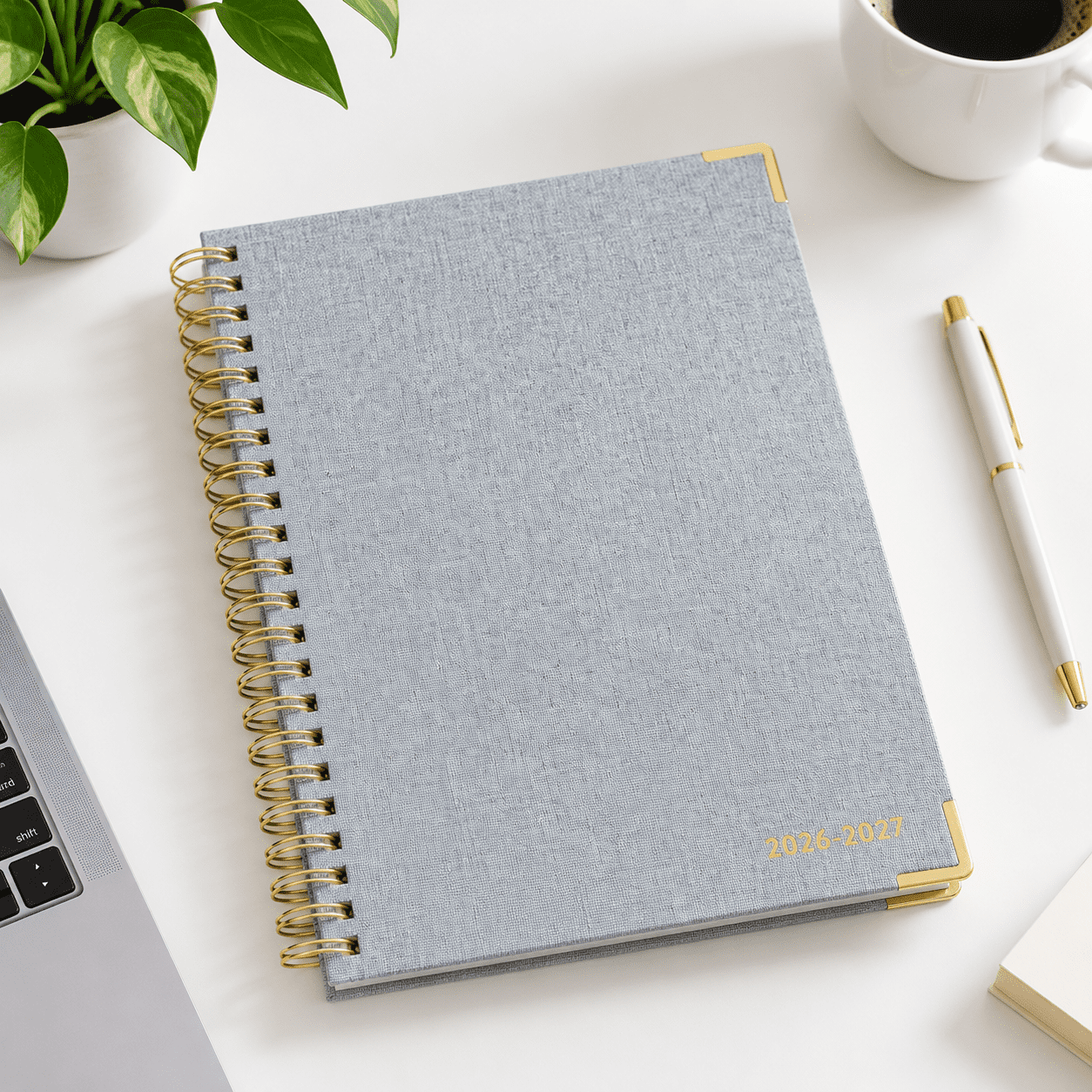 2026-2027 Work Planner - Chambray, 12-Month Weekly Calendar, Vertical ...