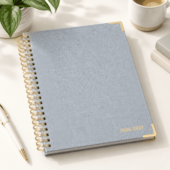 2026-2027 Work Planner - Chambray, Monday Start Weekly Vertical Layout 12-Month Calendar