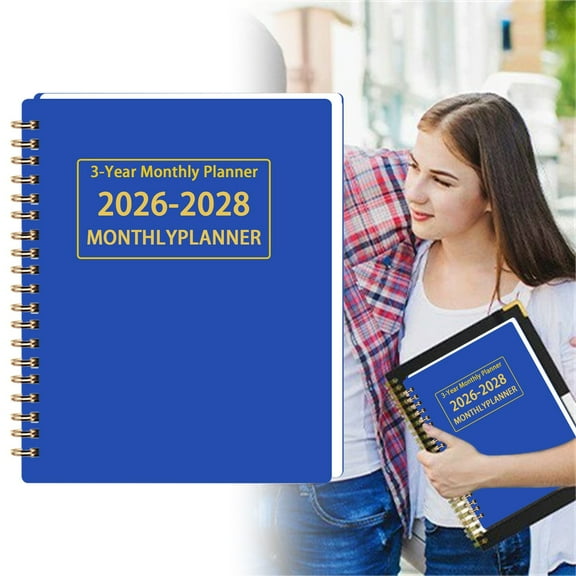 2026-2028 3 Year Monthly Planner Hardcover Binder, 8.5 x 11 Inch Academic Student Planner for Goal Setting, Time Management and School Organization