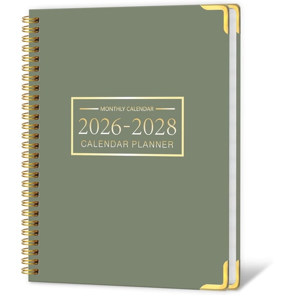 2026-2028 Monthly Planner - 3 Year Monthly Planner 2026-2028, Jan. 2026 - Dec. 2028, 8.5" x 11", 36 Months Calendar Planner with Spiral Bound, Notes Pages, for School & Office for Women & Men -