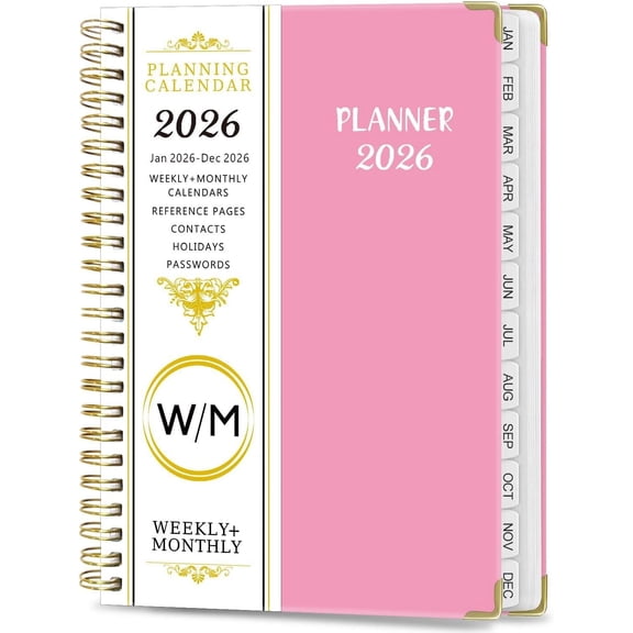 2026-2028 Monthly Planner/Calendar - 3 Year Monthly Planner 2026-2028, Jan.2026 - Dec.2028, 9" x 6.5", 36-Month Calendar +Tabs + Pocket -Pink