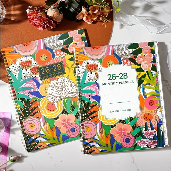 2026-2028 Monthly Planner with Large Writing Blocks and Inspirational Quotes