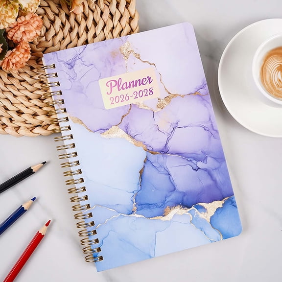 2026 2028 Planner Coil Notebook Three Year Schedule Planner Weekly Monthly Organizer Book Large Writing Space Time Management Productivity Planner for Office Students Business Planning Use