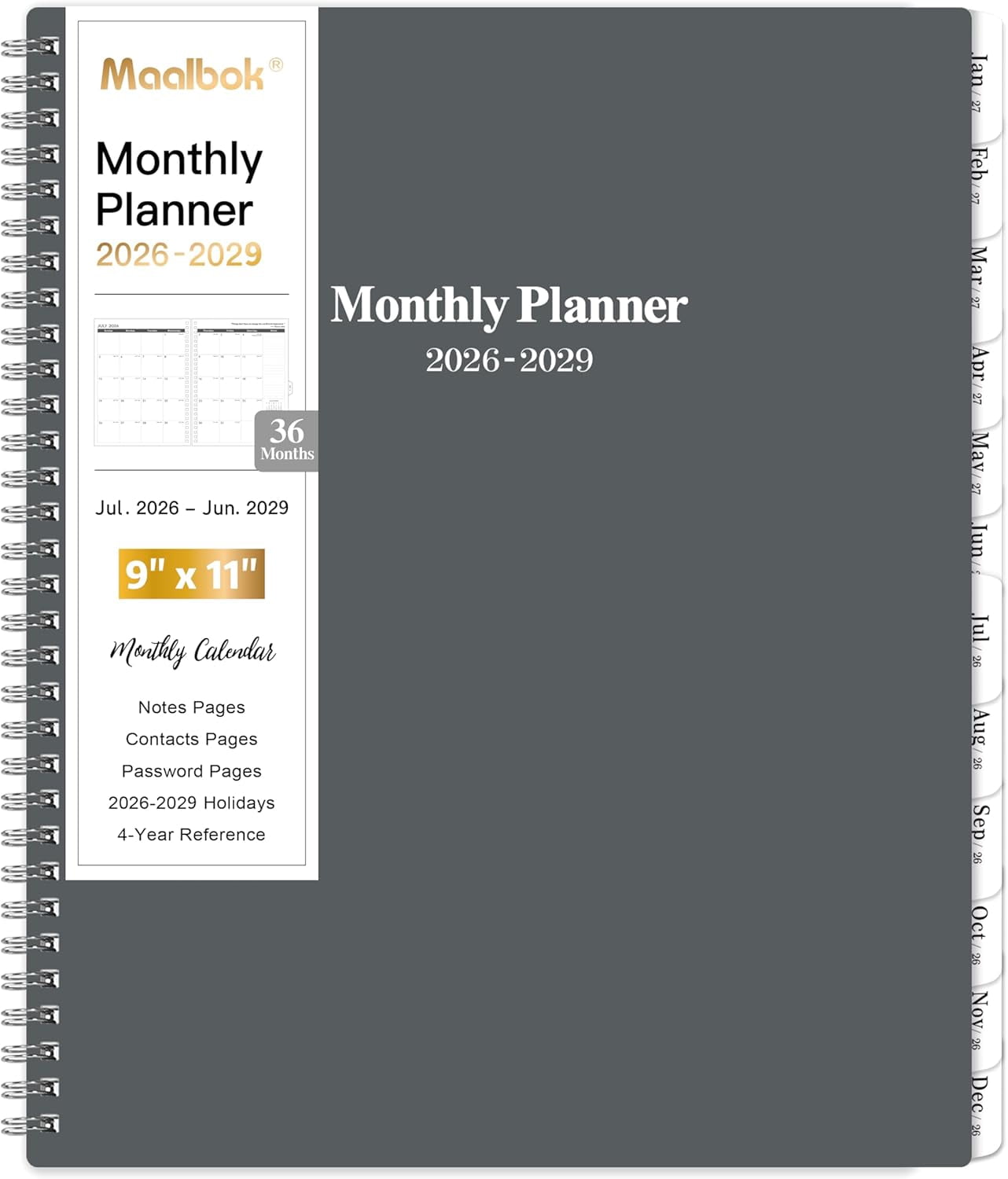 2026-2029 Monthly Planner/Calendar - July 2026 - June 2029, 3 Year ...