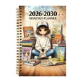 thumbnail image 1 of 2026-2030 Monthly Planner, Five Year Calendar Organizer with Monthly Tabs, 142-Page Spiral Agenda, 5.5 x 8.3 Inch Reading-Themed Cover for Long-Term Planning, 1 of 4