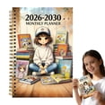 thumbnail image 1 of 2026-2030 Monthly Planner, Spiral Bound Agenda Book, Reading Themed Cover Calendar Notebook, Monthly Tab Organizer, Long Term Goal Tracking Journal, 5 Year Planner for Daily Schedule Planning, 1 of 7