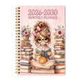 thumbnail image 1 of 2026-2030 Monthly Planner,Spiral Bound Agenda for Women, 5 Year Calendar Planner with Monthly Tabs,Reading-Inspired Themed Cover, 60-Month Organizer for Scheduling & Goal Tracking, 1 of 6