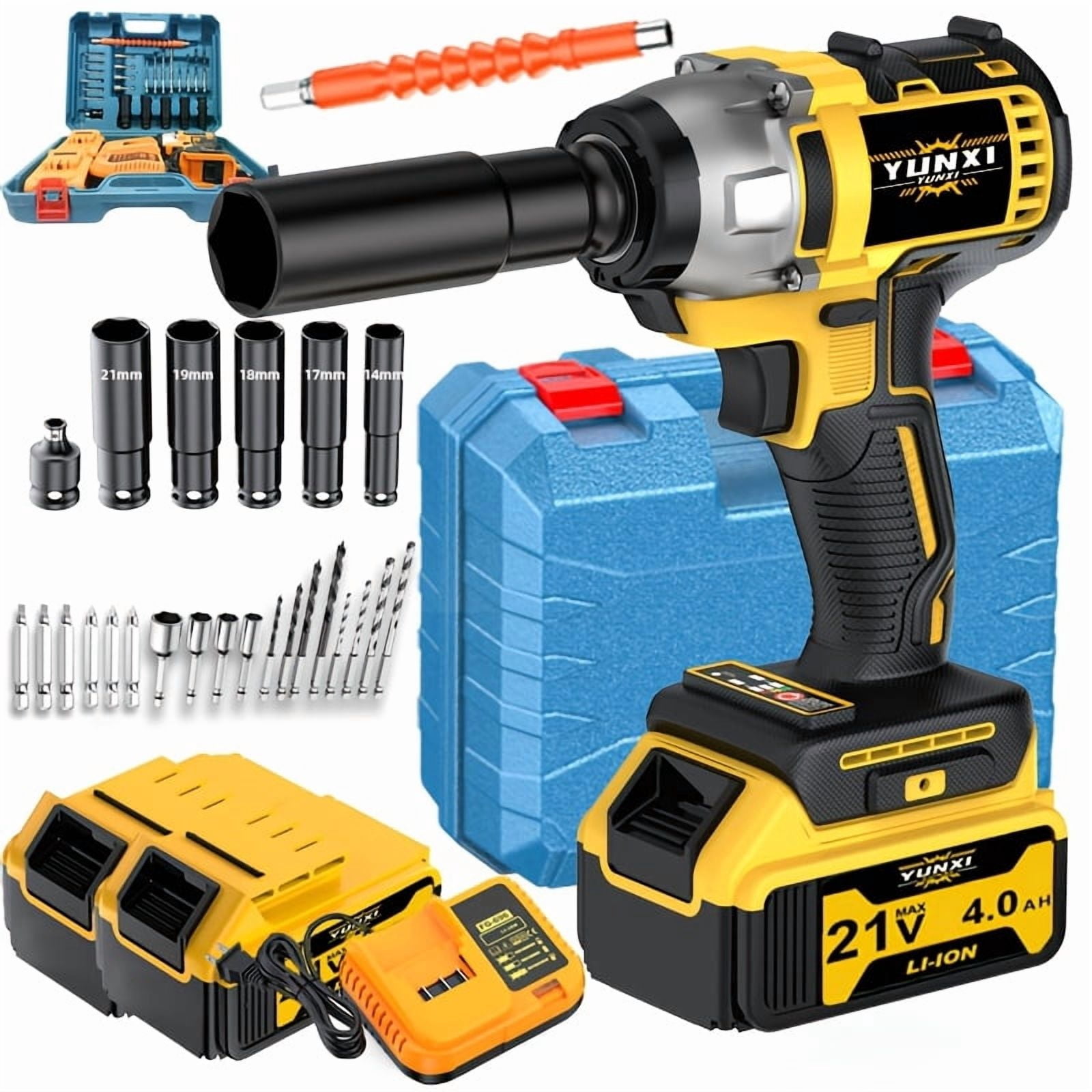 2026 21v  Safety-Enhanced Cordless Impact Wrench, Easy-to-Use Rechargeable Power Tool for Home Repairs and Automotive Tasks