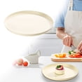 thumbnail image 1 of 2026 26cm Beige Plastic Serving Tray – Durable Polypropylene Food Carrier for Home, Cafe & Everyday Use, Rectangular & Non-Slip, 1 of 9