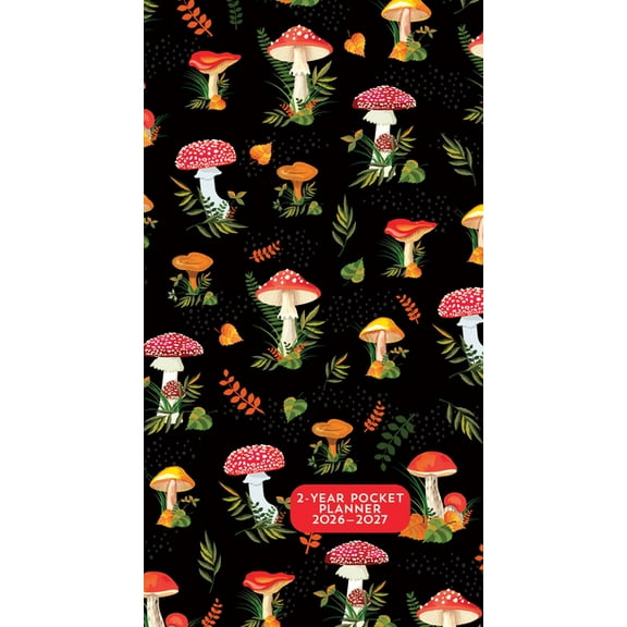 2026-27 Mushrooms 2-Year Pocket Planner (24-Month Calendar), (Paperback)