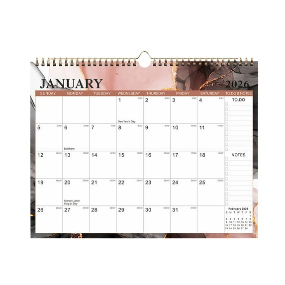 2026-27 Wall Calendar, Yearly Planning Calendar with Holidays, Thick Paper for Easy Organization & Scheduling, for Family and Work Events