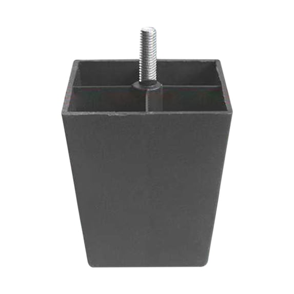 2026 3-Inch Square Replacement Sofa Legs – Adjustable Black Furniture Feet for Couch, Chair & Cabinet Stability, 1-Pack (Plastic)