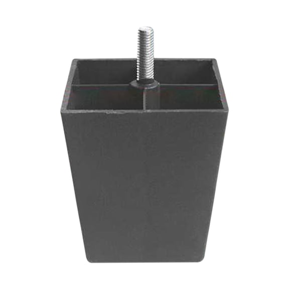 2026 3-Inch Square Replacement Sofa Legs – Adjustable Black Furniture Feet for Couch, Chair & Cabinet Stability, 1-Pack (Plastic)