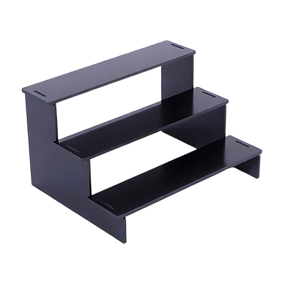 2026 3 Tier Black Organizer Stand,Acrylic Risers Display Stands,Display Risers,Perfume Shelf Dessert Display for Party,Figure Stand Shelves,Black Cupcake Stand Holder,A