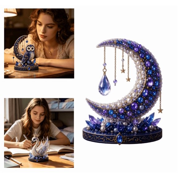 2026 3D Beaded Animal Craft Kit, Cute Cat Swan Owl Beaded Embroidery Kits with Glass Beads and Pattern Guide, for Beginners & Craft Enthusiasts E