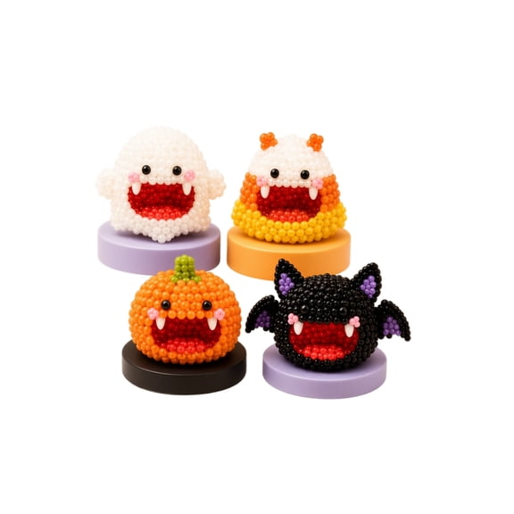 2026 3D Beaded Kit, Tiny 3D Beaded Monster DIY Kit, Easy DIY Beading Embroidery Kit, 3D Beadwork Kit for Beginners & Craft Enthusiasts, with Instructions
