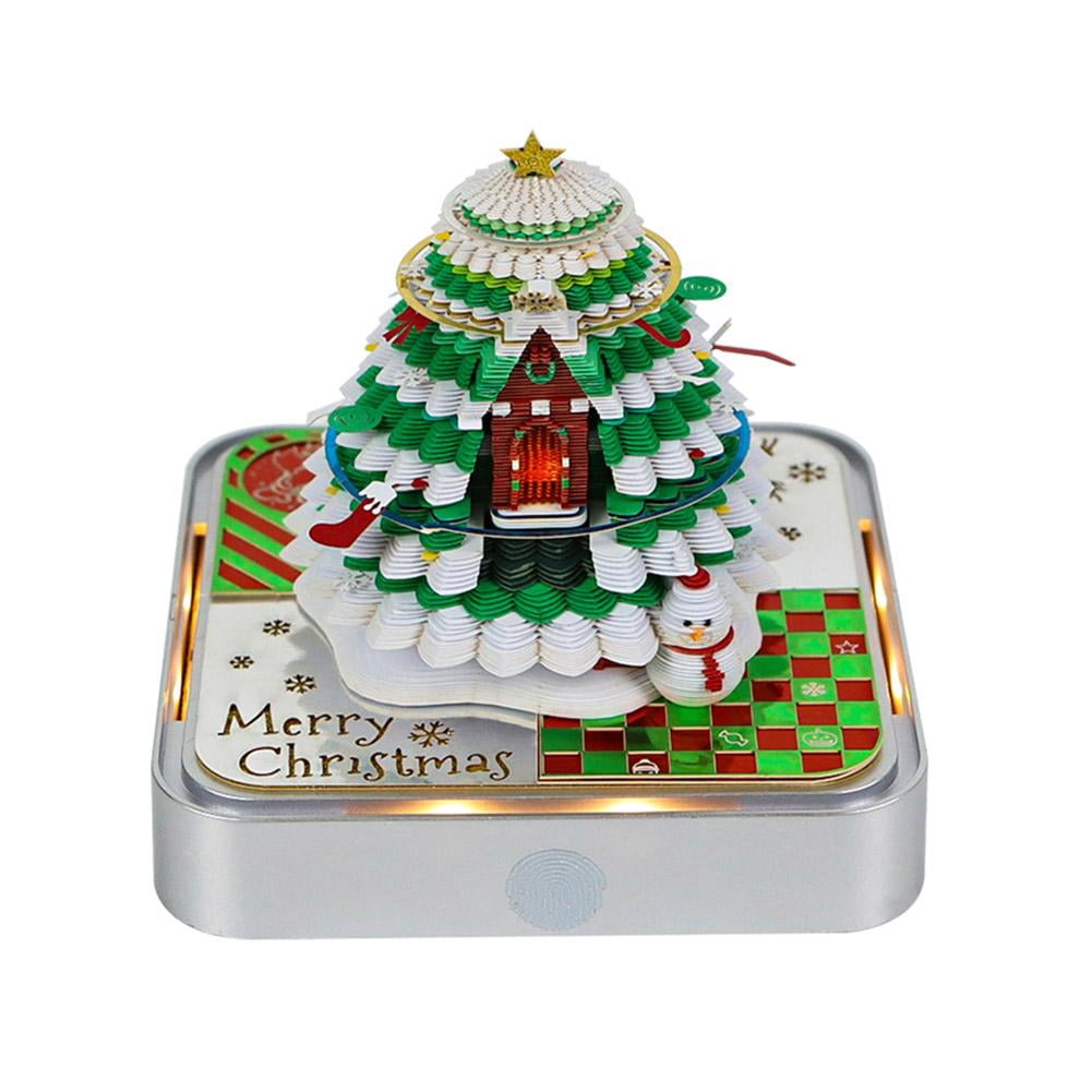 2026 3D Christmas Tree Desk Calendar With LED Light 3D Tear-away ...