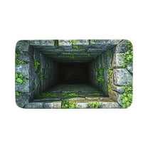 2026 3D Hole Rug, Stone Well Texture Design Area Rug, Washable Outdoor Rugs Anti-Slip Soft Extra Thick Carpet Entryway Indoor Door Mat for Living Room Bedroom Home