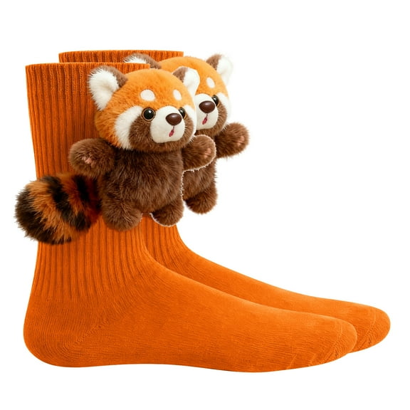 2026 3D Knit Animal Socks Fall Winter Novelty Animal Hug Sock Hand Crocheted Thickened Warm Socks for Winter Unisex,Funny Christmas Socks Gifts for Women Men