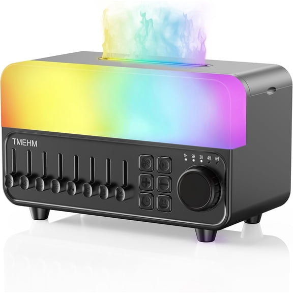 2026 4-in-1 Aroma Essential Oil Diffuser with Bluetooth Speaker Function, Humidifier, 12 Colors Night Light 8 Nature Sounds, White Noise & Timer for Bedroom, Baby, Adults, and Kids (Black)