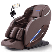 2026 4D Massage Chair,Full Body Zero Gravity with SL Track,Heat, AI Control,12 Auto Programs, Brown