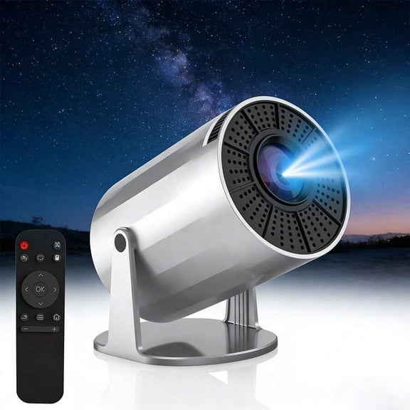 2026 4K Smart Projector: Android 11, Bluetooth 5.2, A3200 Chip, Wireless Screen Mirroring, Portable for Indoor/Outdoor Movies & Meetings
