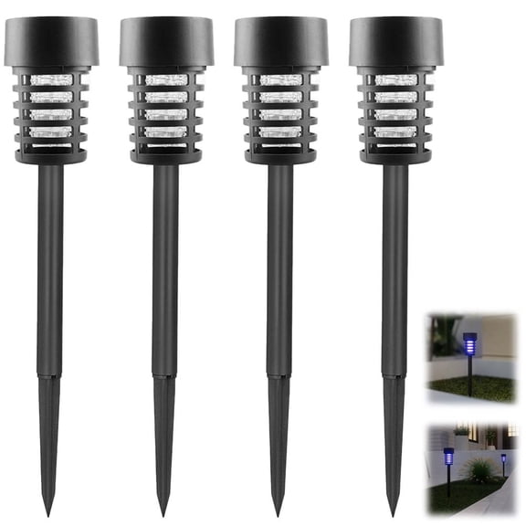 2026 4Pack Mosquito Repellent Outdoor Patio Solar Bug Zapper Outdoor,Mosquito Trap to Repel Gnat Small Flying Insect,Waterproof Mosquito Zapper for Outside,Solar Fly Zapper for Backyard,Garden,Patio