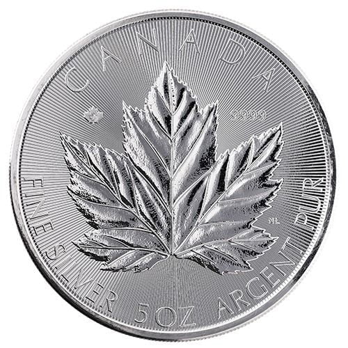 ROYAL CANADIAN MINT 2026 5 oz Canadian Silver Grand Maple Leaf Coin BU