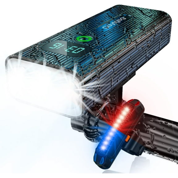 2026  5800 Lumen  Light,6 LED High Brightness Bicycle Light,Rechargeable 10 Mode Headlight Taillight, 360?Rotatable Brackt,  Light,Runtime 48+ hrs,Shockproof for Road,Mountain