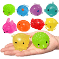 thumbnail image 1 of 2026 8 Pack Jumbo Glitter Mochi Squeeze Toys Animals Squeeze Stress Relief Toys Party Favors A, 1 of 6