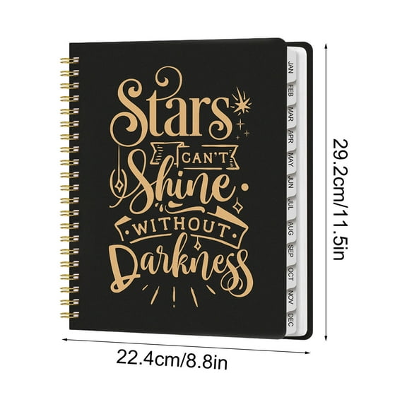 2026 A4 Desk Planner Notebook, Large Monthly Schedule Book with Separators for Office and Home Use, Coil Bound Calendar for Project Management and Personal Organization