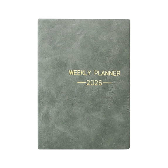 2026 A5 Weekly Planner, Daily Planner Organizer with Travel Diary, Pink School & College Student Notebook for Academic Scheduling, Office, Home, Gratitude Journal
