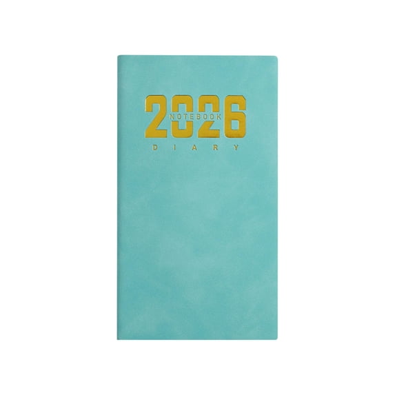 2026 A6 Pocket Daily Planner Notebook, Portable 365-Day Diary With Foil-Stamped Cover For Daily Weekly Scheduling Academic Student Teacher Schedule Journal for School, Office, Work,Green