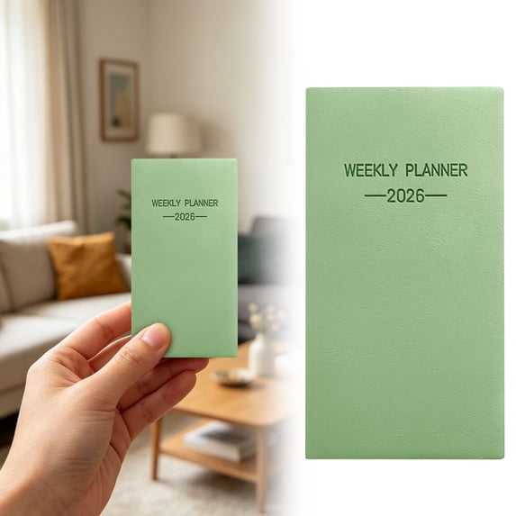 2026 A6 Thin Travel Planner With Monthly Layout And Hardcover Design For Portable Family Scheduling - Avocado Green