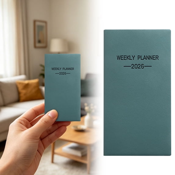 2026 A6 Thin Travel Planner With Monthly Layout And Hardcover Design For Portable Family Scheduling - Dark Green