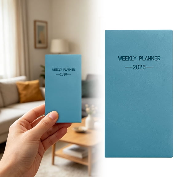 2026 A6 Thin Travel Planner With Monthly Layout And Hardcover Design For Portable Family Scheduling - Lake Blue