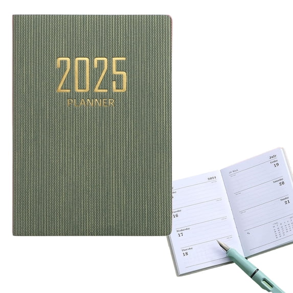 2026 A7 Mini Daily Plan Notebook For Travel Journaling And Daily Organization - Army Green