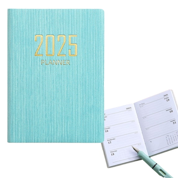 2026 A7 Mini Daily Plan Notebook For Travel Journaling And Daily Organization - Blue
