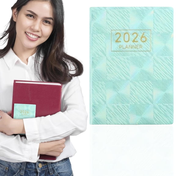 2026 A7 Planner Daily Schedule Organizer Small Portable English Calendar Notebook for Students Office Home Outdoor Use,F