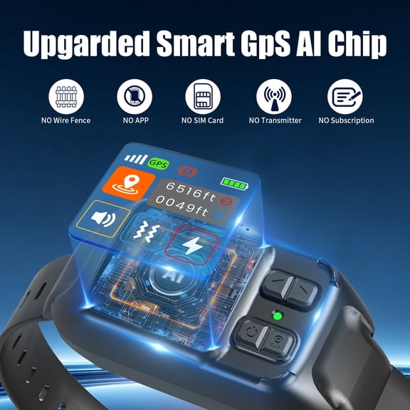 2026 AI Smart Electric Dog Fence, Wireless Virtual Fence Dog Collar, Smart GPS Dog Collar, GPS Pet Tracker, with App Support, Pet Locator