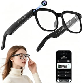 2026 AI Smart Glasses with 8MP 4K Camera, Video Recording Glasses with Photo, Real-Time Translation in 139 Languages, ChatGPT Voice Assistant, Open-Ear Bluetooth Headphones, Travel, Meetings & Vlog