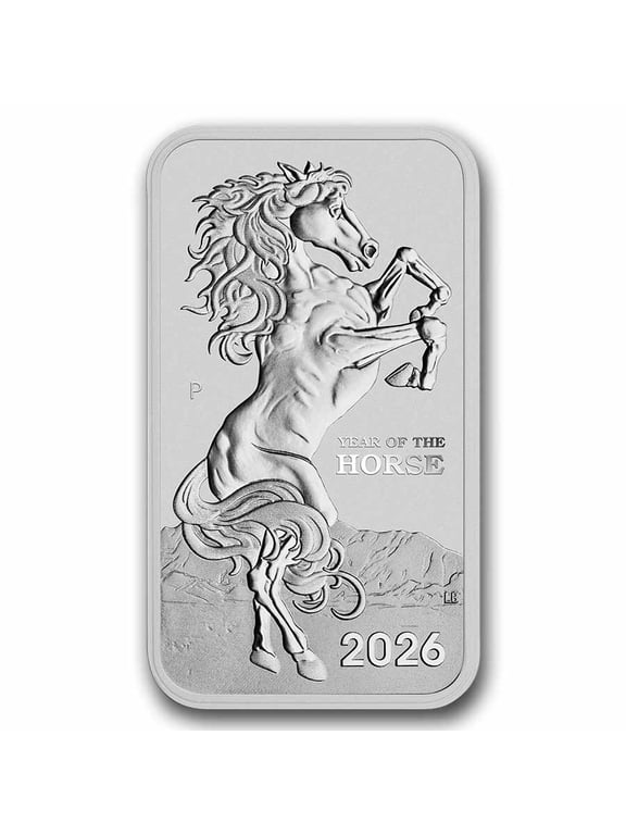 2026 AUS 1 oz Silver Rectangular Lunar Year of the Horse Coin