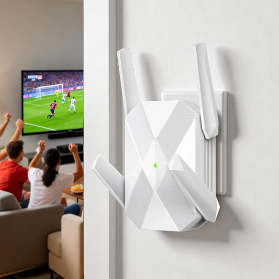 2026 AX3000 WiFi 6 Extender, WiFi Extender Signal Booster for - Band (2.4G/5.8G), Gigabit Ethernet Port,Up to 12,000 Sq.Ft. & Support 99+  Devices Easy Setup &  Speed (White)