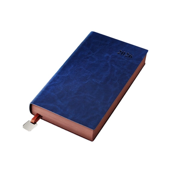 2026 Compact Calendar Organizer Soft Faux Leather Cover Spacious Notes Section