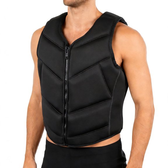 2026 Adult Vest, Protective Life Jackets for Adults,Thickened Collision Resistant Life Jacket, Buoyancy Vest,Compact Design,High-Buoyancy,Unisex,Black
