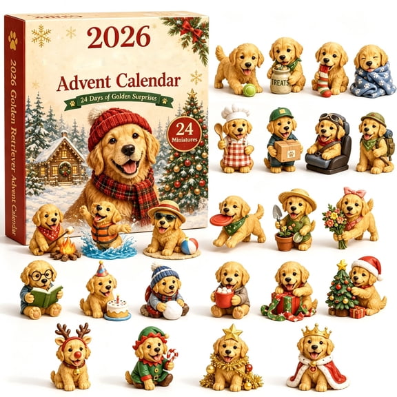 2026 Advent Calendar 24 Pcs 2D Acrylic Ornaments Christmas Countdown Collectible Set Holiday Surprise Gift For Dog Lovers Home Desktop Decor