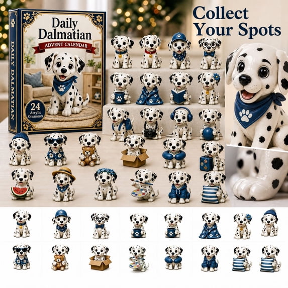 2026 Advent Calendar for Adults, 24 Days Countdown Calendar, 2D Flat Acrylic Dog Pendant Set with Daily Collectible Ornaments, Gifts For Family & Friends