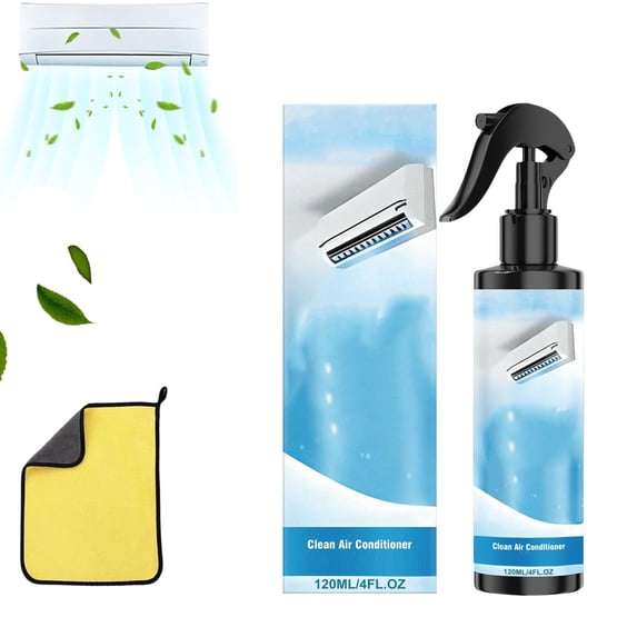 2026 Air Conditioner Cleaner Spray,New Ac coil cleaner,120ml accondenser cleaner,No-Rinse,Removes Odors,For car rv Home Office Household, Window & Portable AC Units
