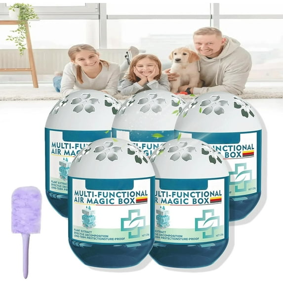 2026 Air Magic Box, Indoor Air Purification Dust Removal Magic Box, Long-Lasting Air Freshener 120g for Office, Pet Areas,Automatic Dust Collection